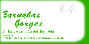 barnabas gorgei business card